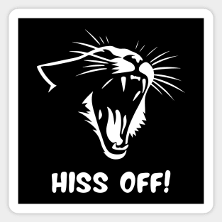 Hiss off! Cat Sticker